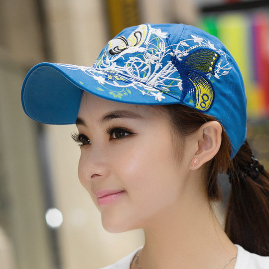 Hip hop butterfly embroidery women's outdoor duck hat
