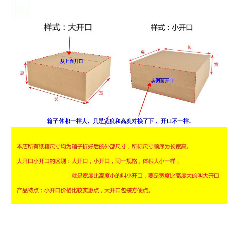 三五层大小开口正方形瓦楞加硬纸箱T152-T175快递物流打包装箱子 - 图2