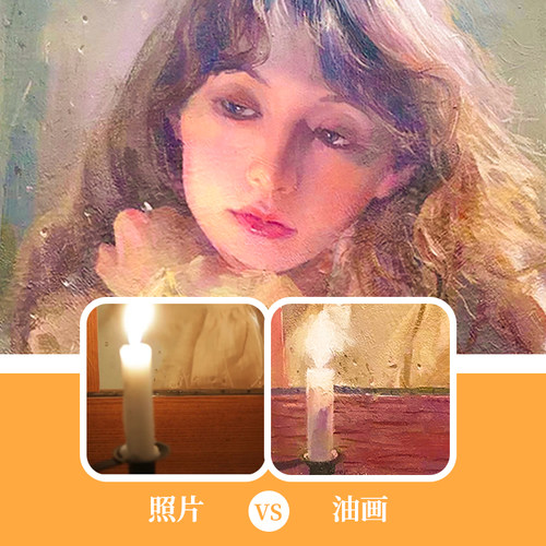 定制油画纯手绘肖像人物真人照片来图宠物风景装饰礼物婚纱情侣 - 图0
