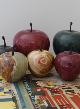 圣诞节苹果。天然阿富汗玉石家居摆件精致时髦韩国point of view