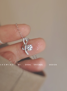 蝴蝶结吊坠高级感饰品925纯银