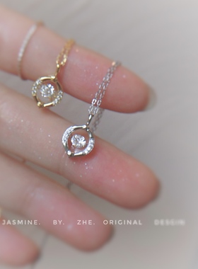 925纯银925纯银o字链女一闪一闪