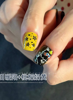 经典格子美甲秋冬必选甲油胶