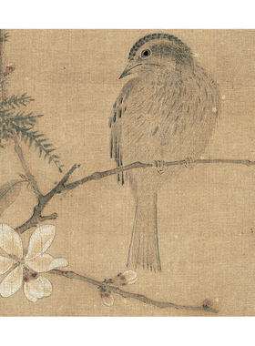 新品 北宋 赵佶 腊梅双禽图 宋画小品工笔花鸟画 临摹手稿装饰画