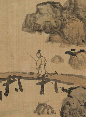 蓝瑛仿古山水工笔写意画装饰画