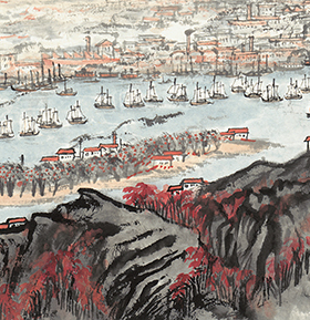 陆俨少毛主席诗词装饰画
