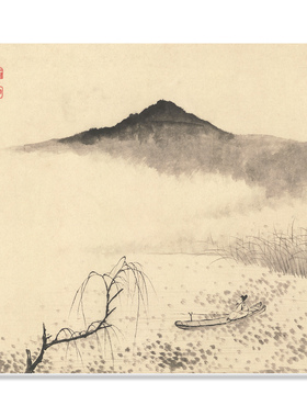 石涛为禹老道兄作山水册高清微喷