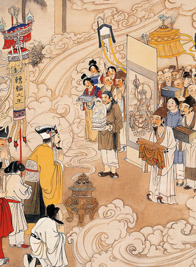 江逸子地狱变相图超清微喷长卷