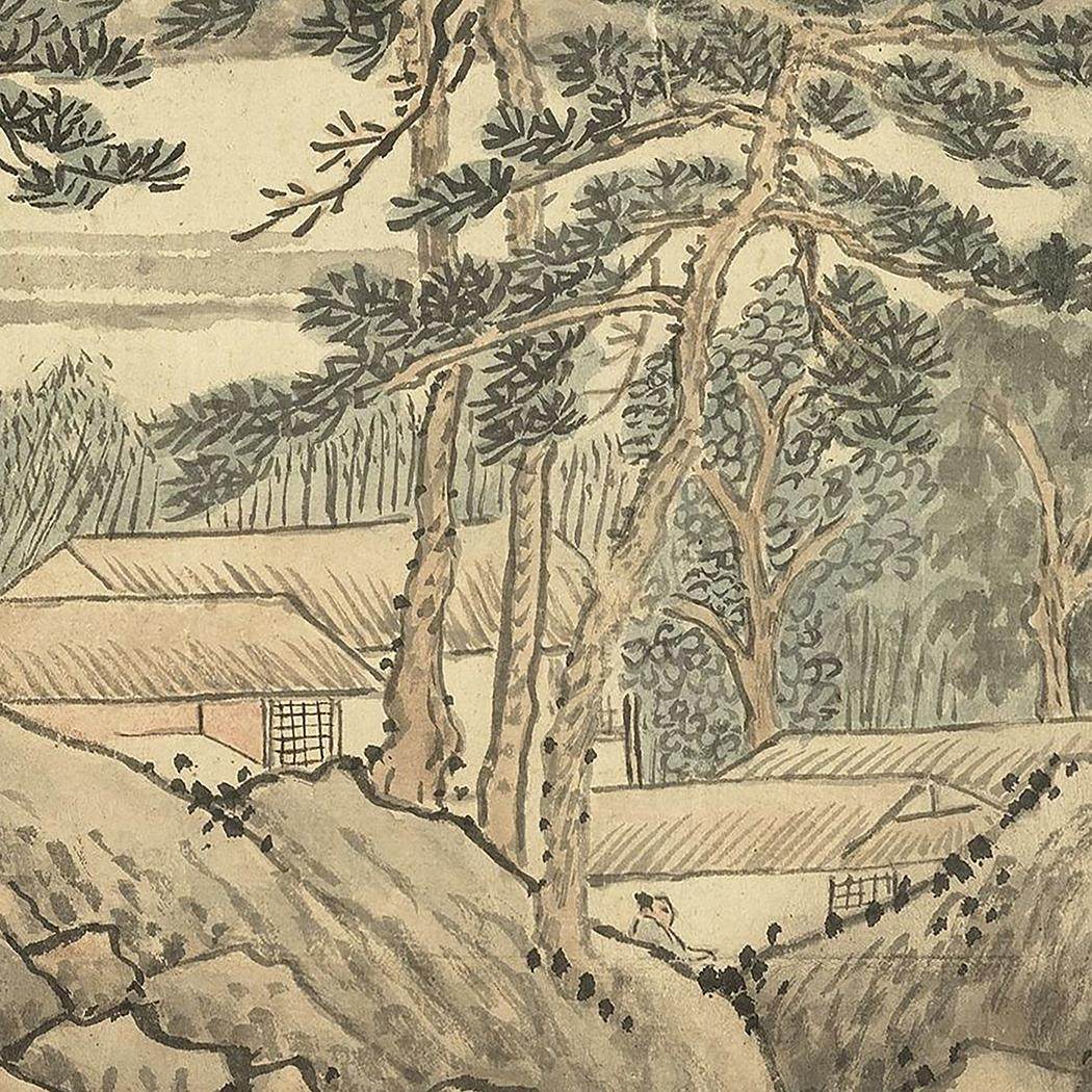 明沈周西山行乐图国画仿古画真迹高清复制品宣纸画心临摹学习范本,淘宝优惠券,粉丝福利购,淘宝优惠卷