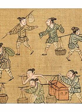 仇英清明上河图原作复制临摹学习风景画山水国画中堂客厅画挂画