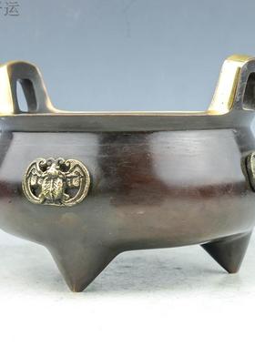 仿古风铜炉供佛摆件