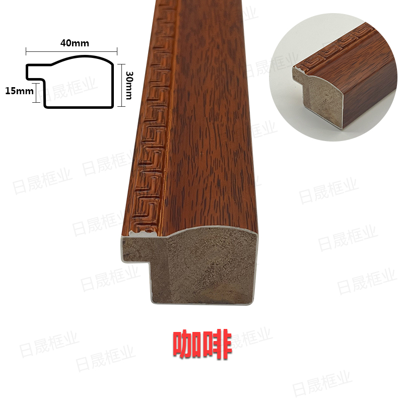 4036国画框条石膏画框线条回字纹框仿古实木线条70米/件 - 图0