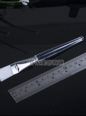 10支透明水晶面膜刷不掉毛长杆软毛脸部补水化妆刷子美容面膜扫子