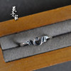 Yanzijia 925 silver bat punk ring empty holder