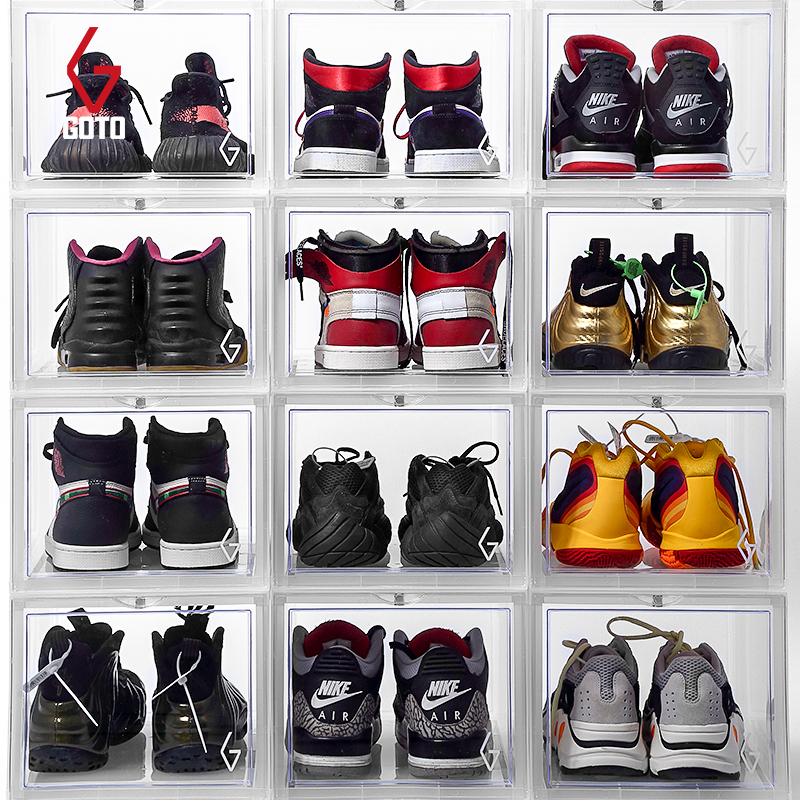 GOTO亚克力透明球鞋收纳盒网红鞋墙防氧化鞋架展示鞋柜防灰大容量-图2