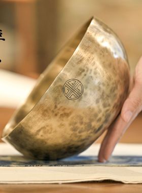 满月钵手工颂钵铜罄尼泊尔进口