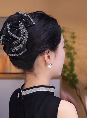 新款【麦浪】高级感AB面显气质蝴蝶结抓夹后脑勺精致百搭发饰发卡