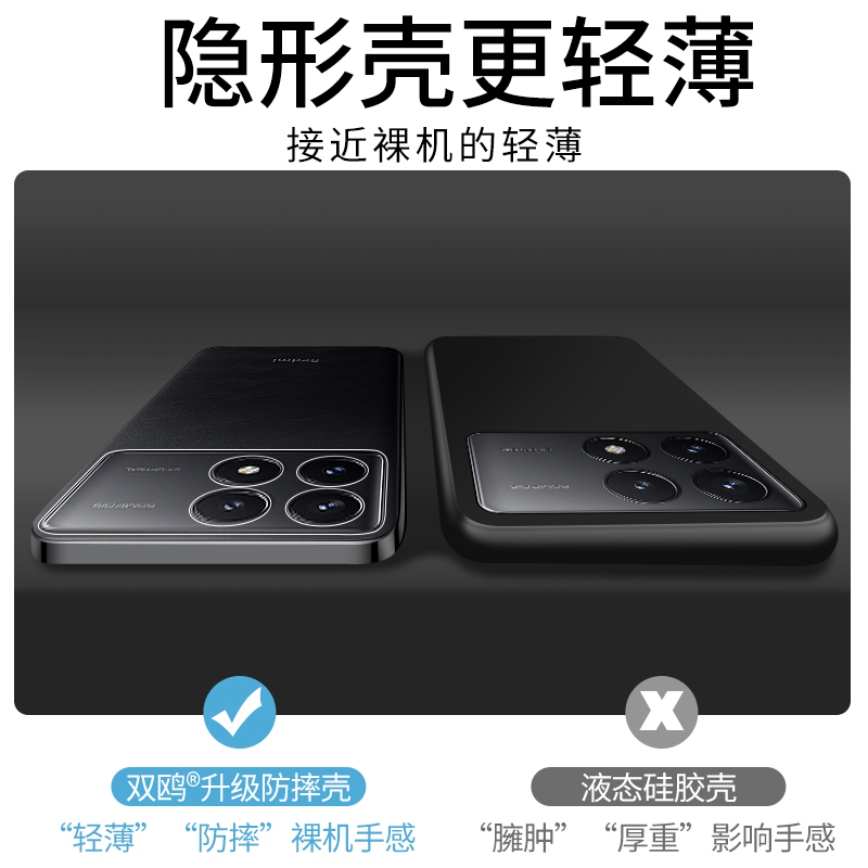 适用红米k70手机壳Redmik70Pro新款小米K70e透明Redmi全包镜头Por超薄防摔Mi液态硅胶套k7o软壳P看Pr0男P0r女 - 图2