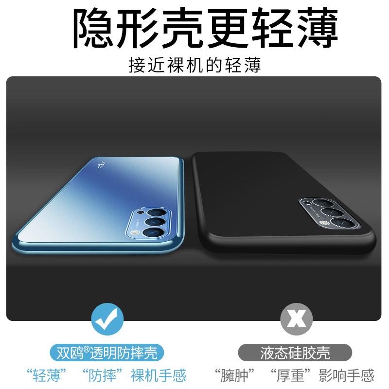 适用opporeno4手机壳reno3Pro透明壳oppoace防摔ace2硅胶renoz元气4se5g版oppo套opporenoace2z女opporenoz男 - 图3