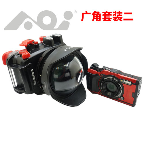 Olympus/奥林巴斯TG7相机+AOI UWL-400A广角镜头潜水防水壳PT-059 - 图0