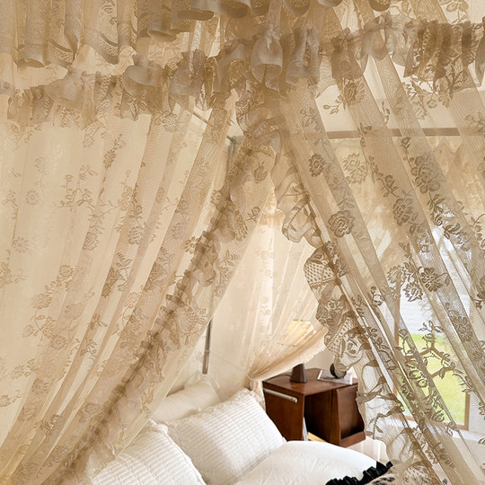 Mosquitera francesa, cortina de cama, soporte engrosado de doble vía en forma de U