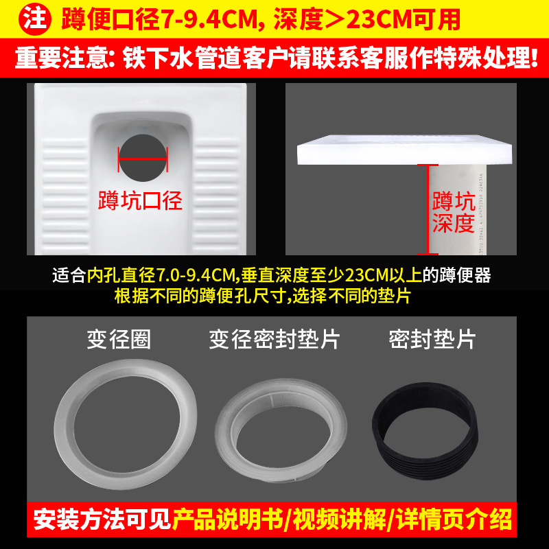 潜水艇卫生间蹲便器防臭器蹲坑大便池厕所防臭除臭神器蹲坑式盖板 - 图2