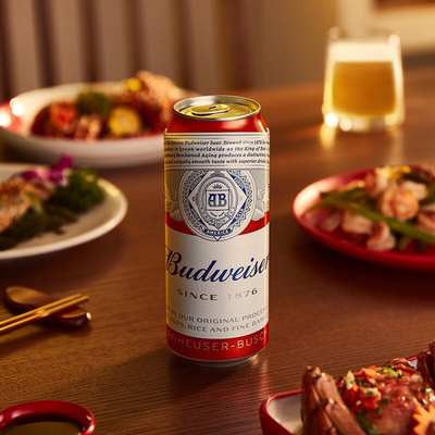 【8月到期】Budweiser/百威啤酒经典红罐450ml*20听红罐经典家庭