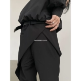 Небольшой дизайнерский комплект, накидка, осенние штаны, тренд сезона, оверсайз