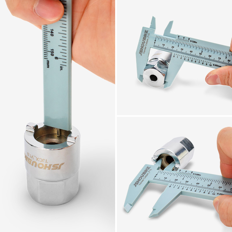 塑料游标卡尺150mm迷你小型学生家用高精度 自行车零配件测量工具 - 图2