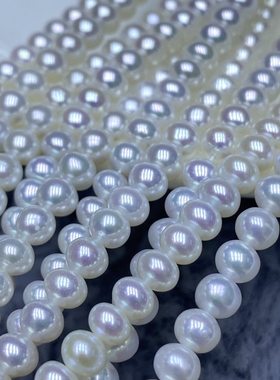 天然淡水珍珠半成品5-5.5mm近圆微瑕强光小灯泡