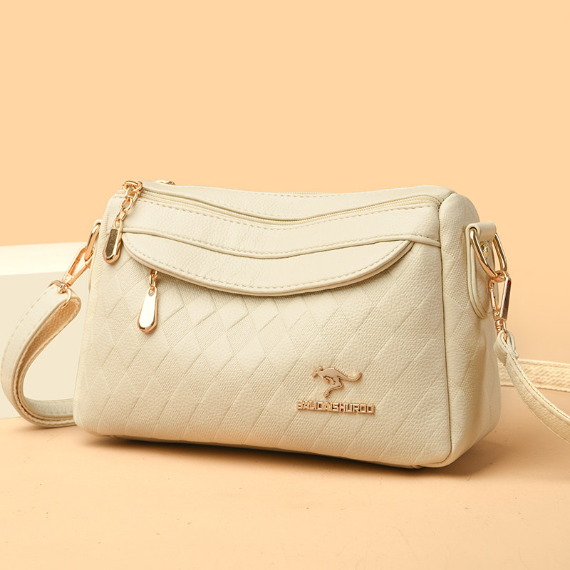 软皮妈妈包女2025新款时尚百搭菱格真皮单肩斜挎包女士手提腋下包,淘宝优惠券,粉丝福利购,淘宝优惠卷