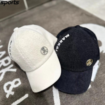 South Korea MARK LONA Golf accessories 23 Autumn Winter Womens GOLF Logo Light Core Suede Warm Hat