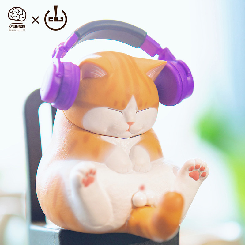 现货  盯裆猫一代二代盲盒确认款 美短大橘大白猫铃铛公仔