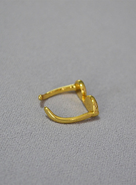 韩版创意设计感炫酷墨镜黄铜镀金