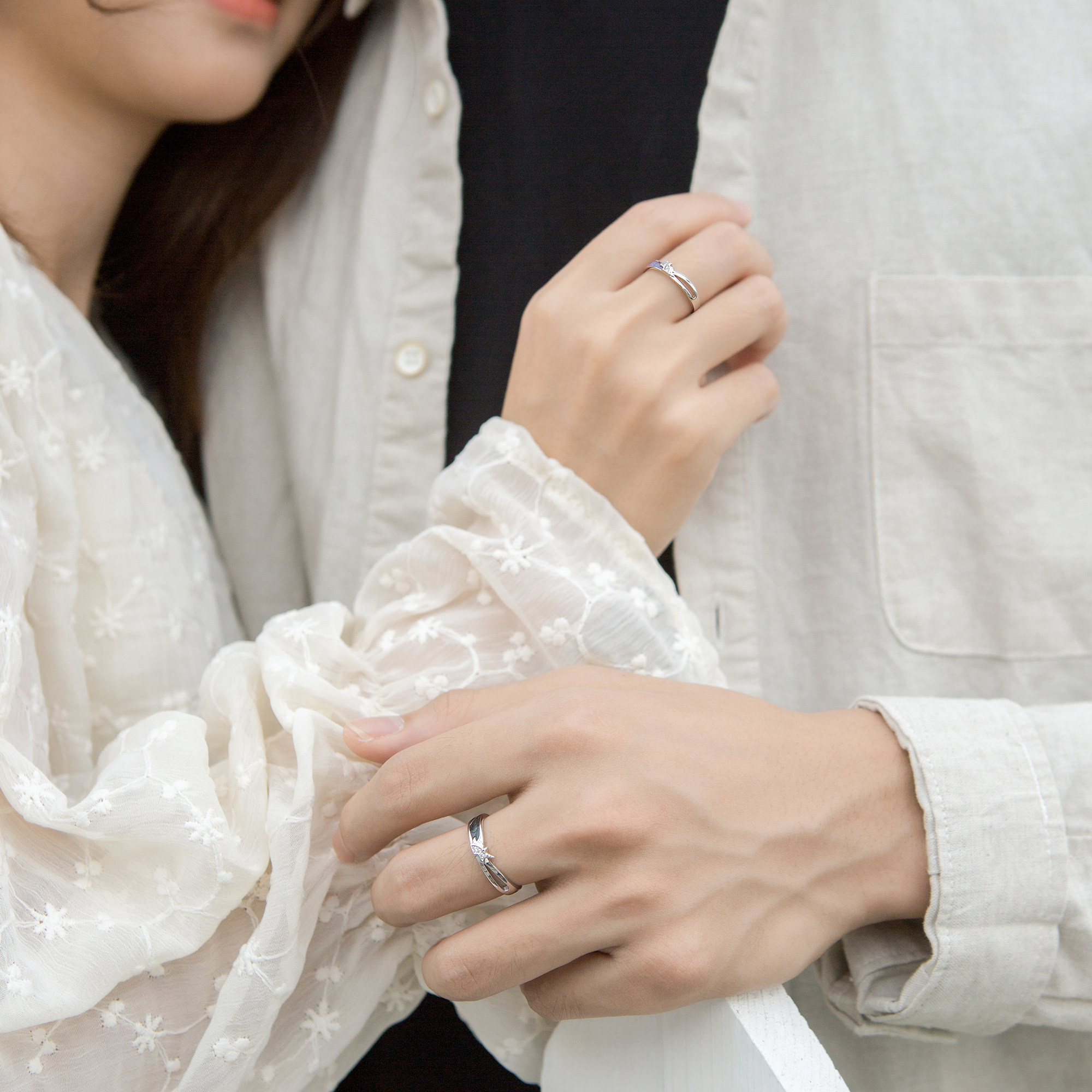 原创一对纯银独角兽情侣款情侣戒指 nocayey诺卡伊戒指/指环