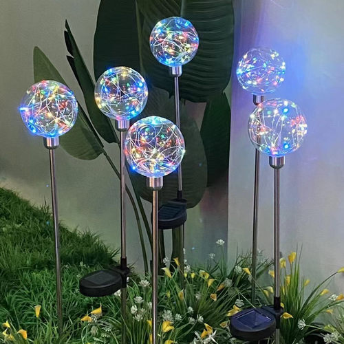 led圆球芦苇灯 发光圆球灯亮化工程灯草坪灯户外防水插地灯装饰灯 - 图2
