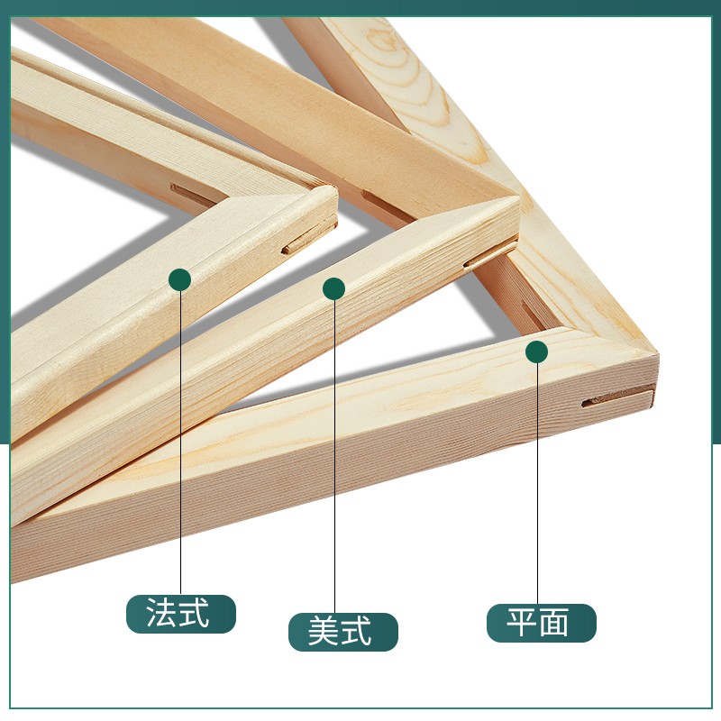 加厚定制油画框木条油画内框松木框条榫卯结构实木工笔画绷绢框 - 图0