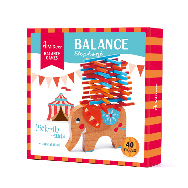 挑战不可能 MiDeer弥鹿 儿童益智游戏亲子玩具大象平衡木 叠叠高 - 图3