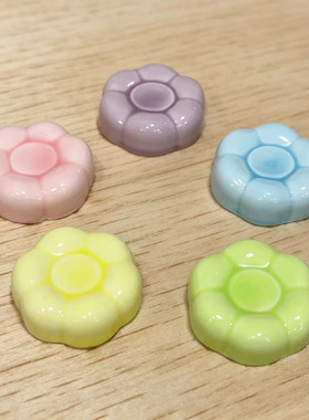 花朵转转乐陶瓷底座小摆件家用饰