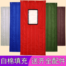 Thickened Cotton Door Curtain Winter Warm Windproof Soundproof Anti-Chill Home Bedroom Air Conditioning Wind-Proof Insulation Partition Hanging Curtain