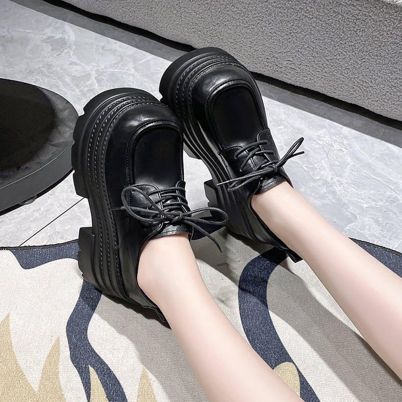 加绒小皮鞋女秋冬2024新款松糕厚底乐福鞋小个子10cm增高跟女单鞋,淘宝优惠券,粉丝福利购,淘宝优惠卷