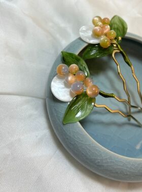 发钗老料器琉璃小清新简约