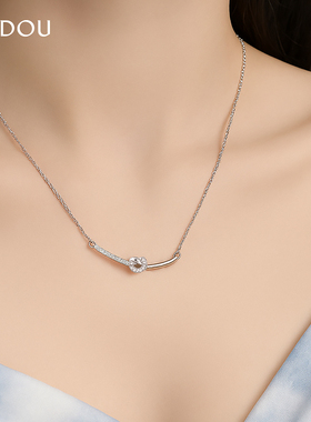 阿吉豆项链女款时尚爱心项圈颈链