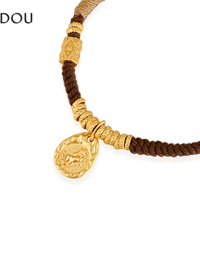 AJIDOU阿吉豆玄马迎福系列中式绳结手串手链