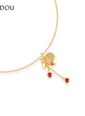 AJIDOU阿吉豆玄马迎福系列925银福袋项链