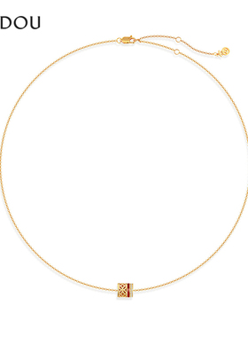 AJIDOU阿吉豆玄马迎福系列925银转运珠项链锁骨链