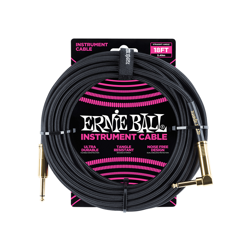 Ernie Ball电吉他连接线EB民谣电箱贝斯编织降噪线乐器音频连接线