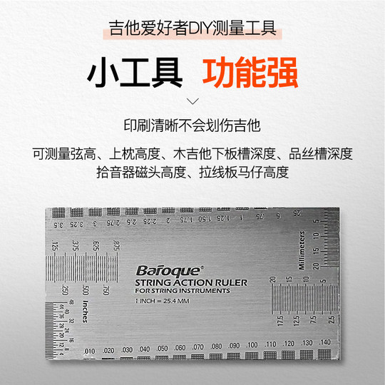 Bakelite Neck Tool Stainless Steel Guitar Measurement