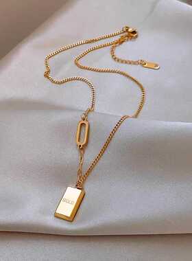 高级感轻奢小众项链女2024新款爆款不掉色钛钢颈链锁骨链女配饰