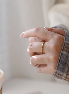 超闪多切面棱形钛钢戒指女